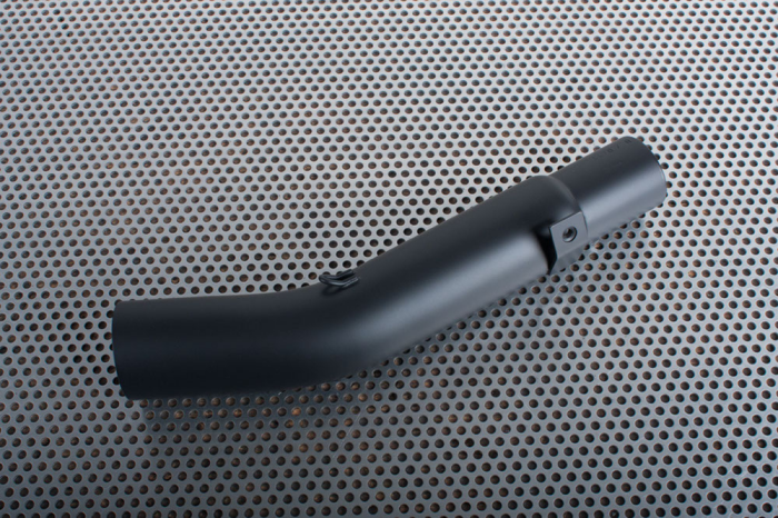 medio tubo Slipon, material/surface finish: stainless steel, matt black velvet