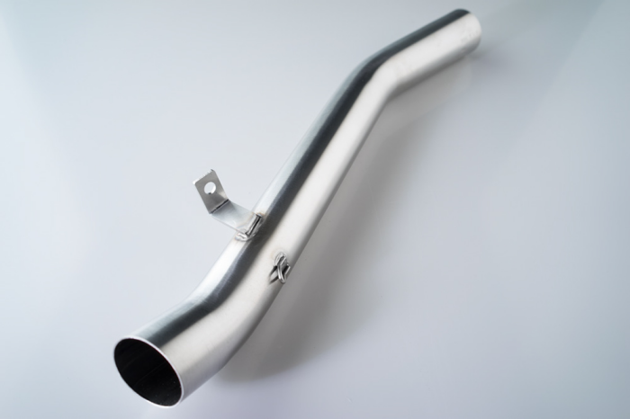 medio tubo Slipon High up, material/surface finish: stainless steel