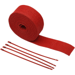 Exhaust Pipe Wrap Kit Red 51 mm x 7,6 m (2" x 25) w/...