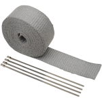 Exhaust Pipe Wrap Kit Silver 25 mm x 15 m (1" x 50)...