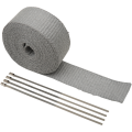 Hitzeschutzband Kit Silber 25 mm x 15 m (1" x 50) mit silbernen Kabelbindern
