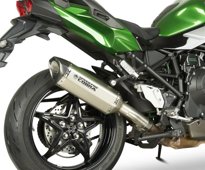 SPEEDPRO COBRA CR2 HEXAGON Slip-on Kawasaki Ninja H2 SX/SE/Tourer, 57