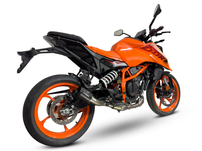 KTM Duke125 エルゴシートとストレイガエキパイ SPEEDPRO MGP S1R Shorty Slash Slip-on KTM 390-250-125 Duke / Husqvarn