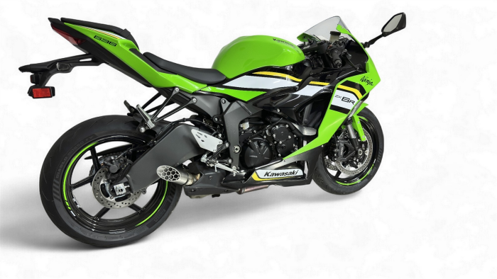 【popo】 SPEEDPRO MGP-SR1 Slash-Cut Slip-on catback Kawasaki ZX-6R Ninja, 78.2