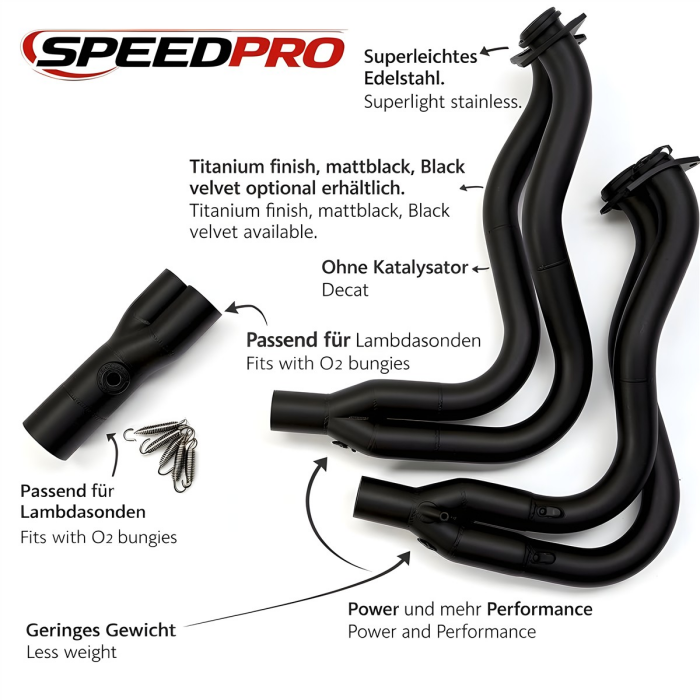 SPEEDPRO De-cat Header/downpipe Kawasaki ZX6 R/RR, 586.99 $
